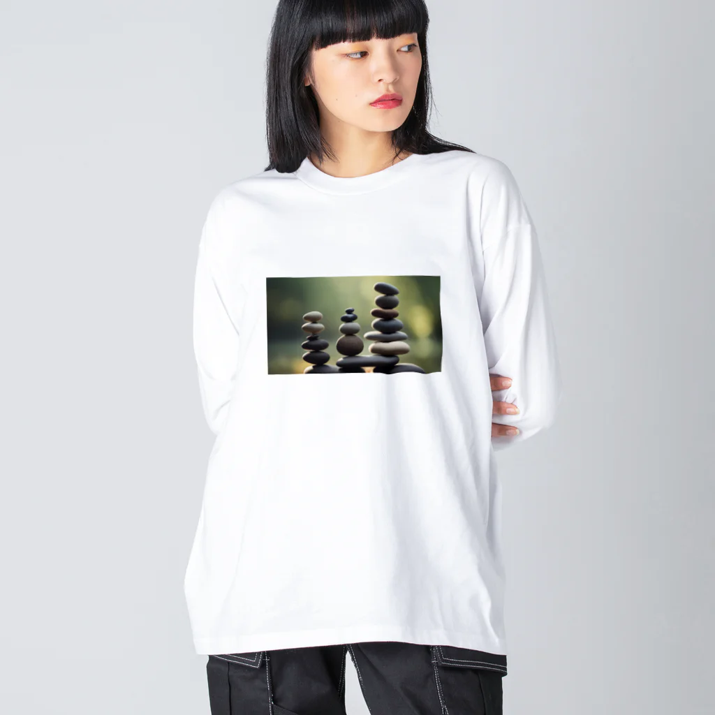 ゆったりまったり屋の石を積む Big Long Sleeve T-Shirt