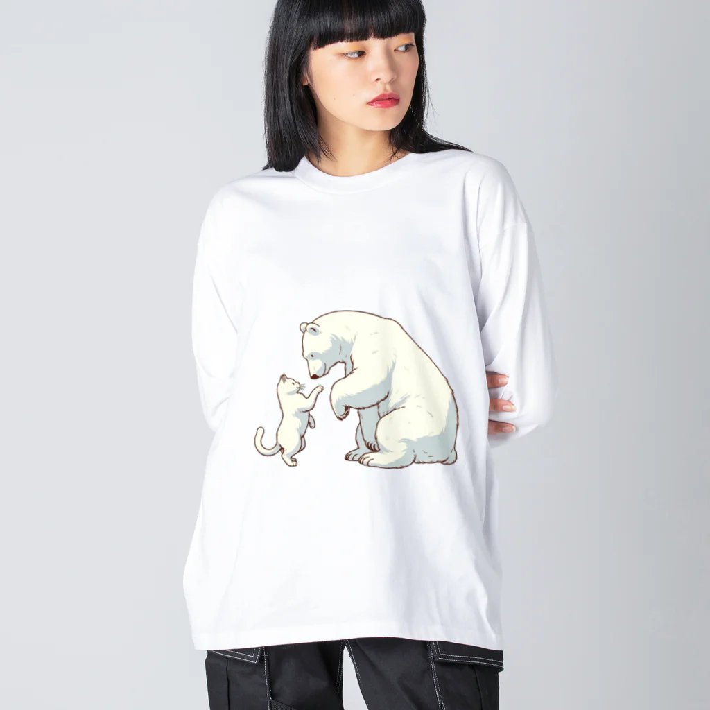 shopi9pi9のシロネコとシロクマ Big Long Sleeve T-Shirt