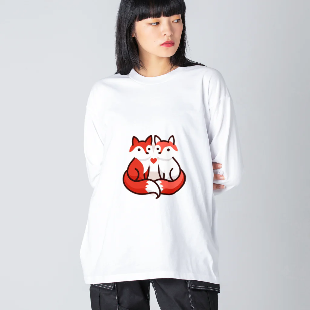 element💚∞のDual Foxes ビッグシルエットロングスリーブTシャツ