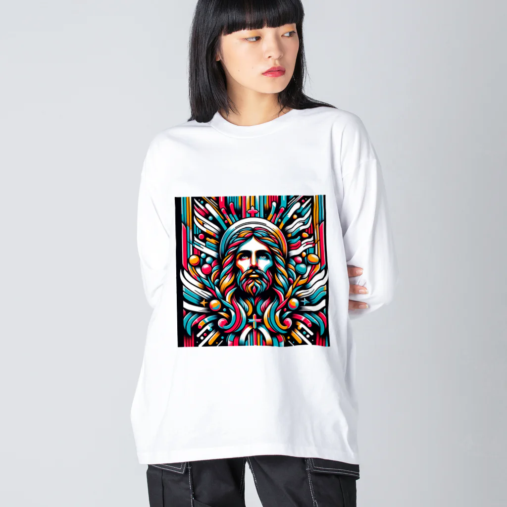 Kuris-DesignのThanks GOD,I'm alive. ビッグシルエットロングスリーブTシャツ