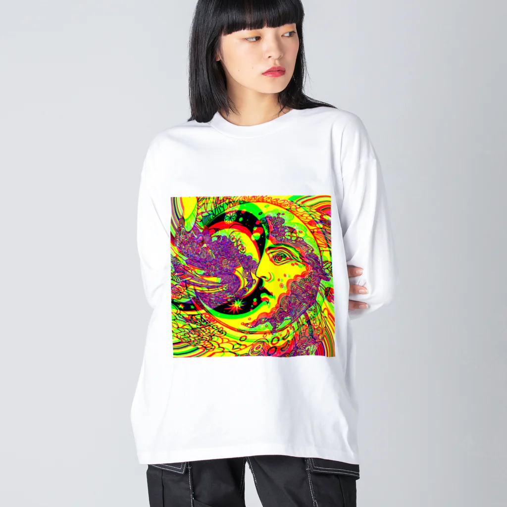 moon_takuanの小宇宙B「Microcosm B」 ビッグシルエットロングスリーブTシャツ