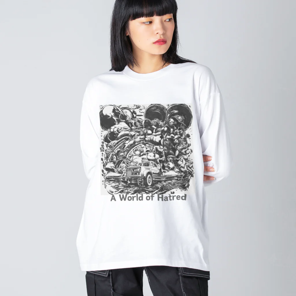 yumekauのA World of Hatred Big Long Sleeve T-Shirt