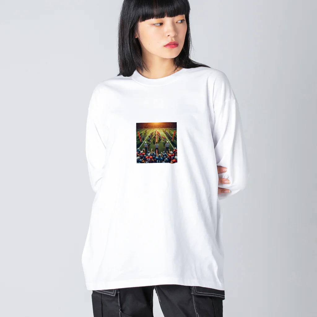 Kare-Raisuの色んなスポーツ　ボール　道具　おしゃれ　アメフト　バスケ Big Long Sleeve T-Shirt