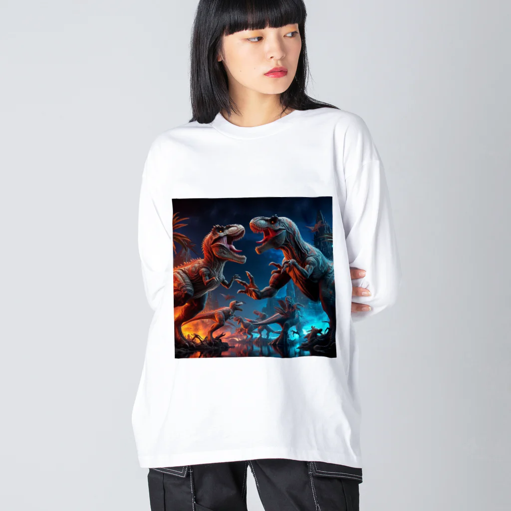 morao777の恐竜バトル Big Long Sleeve T-Shirt