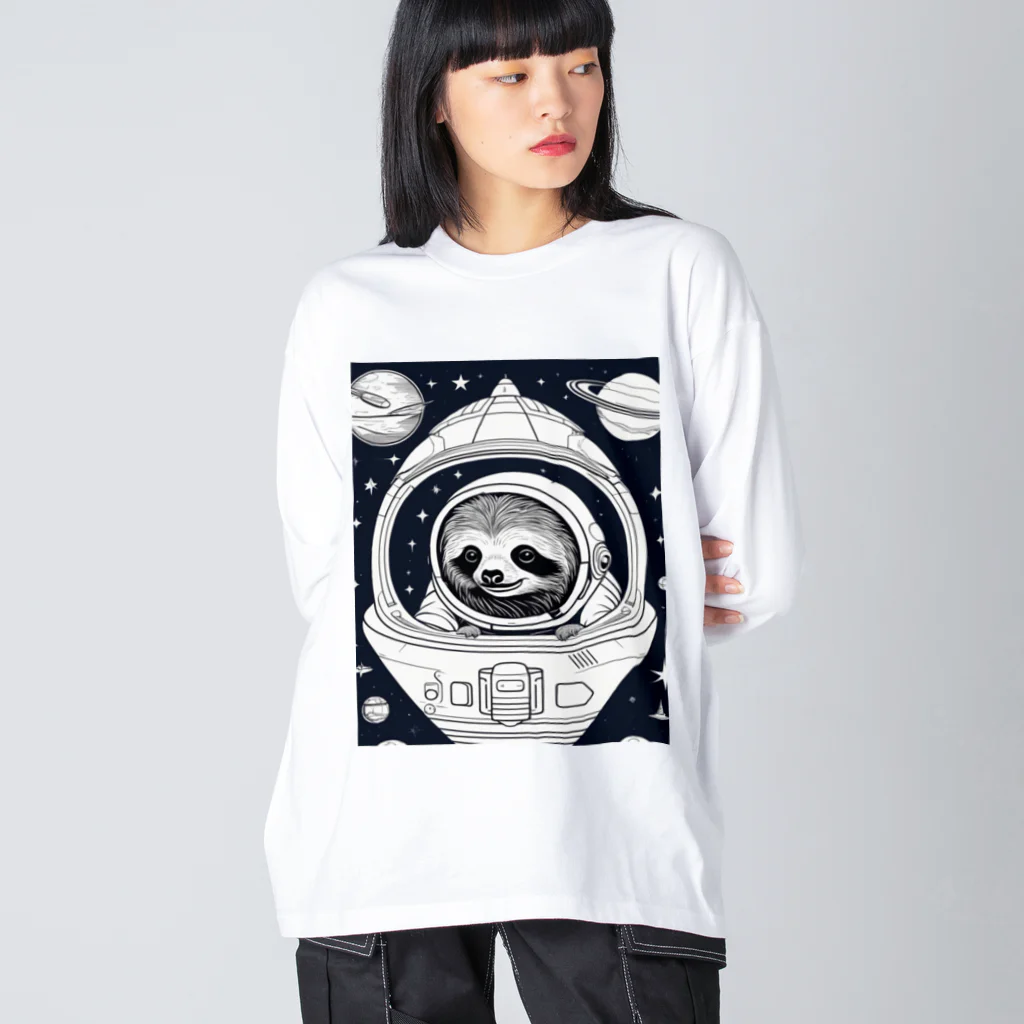 ininicoの宇宙旅行ナマケモノ Big Long Sleeve T-Shirt