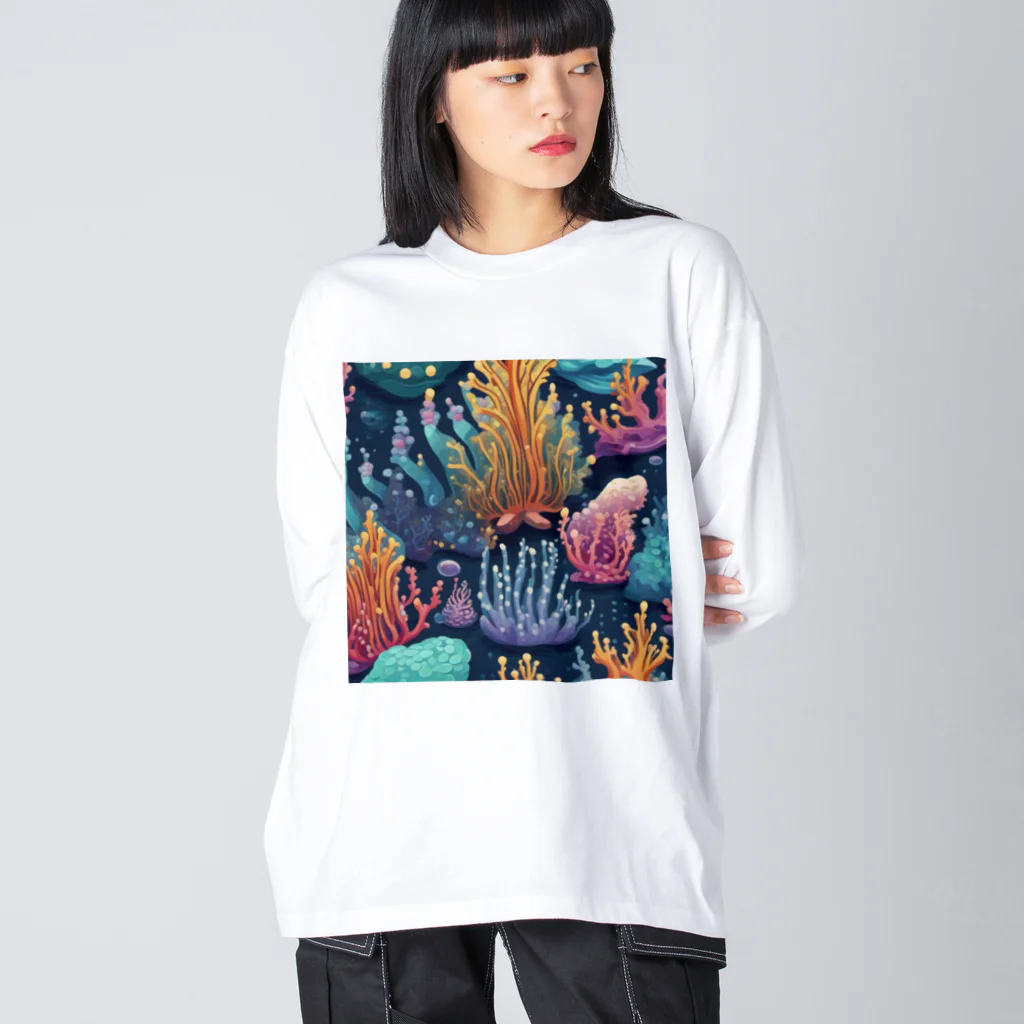 yuking0825の海を彩るコーラル Big Long Sleeve T-Shirt