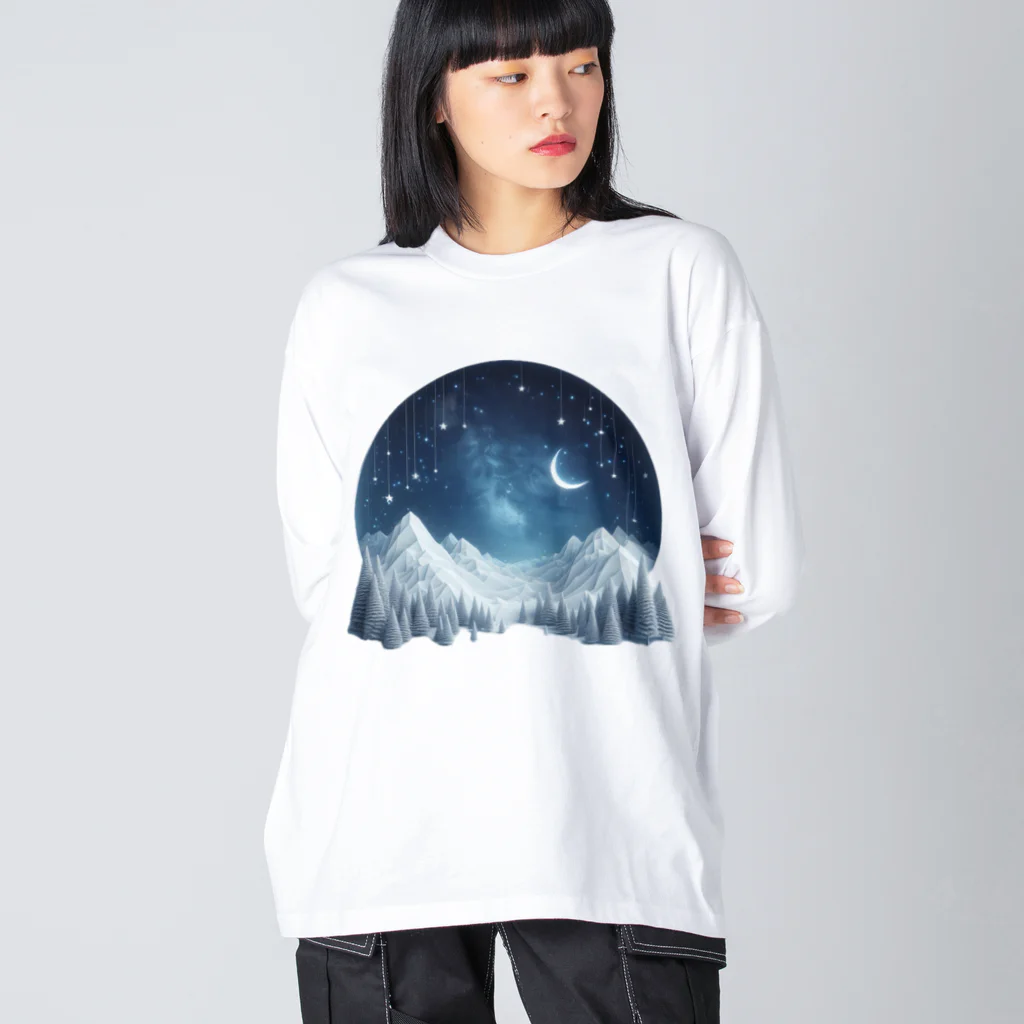 JUPITERの幻想的な冬の夜 ビッグシルエットロングスリーブTシャツ