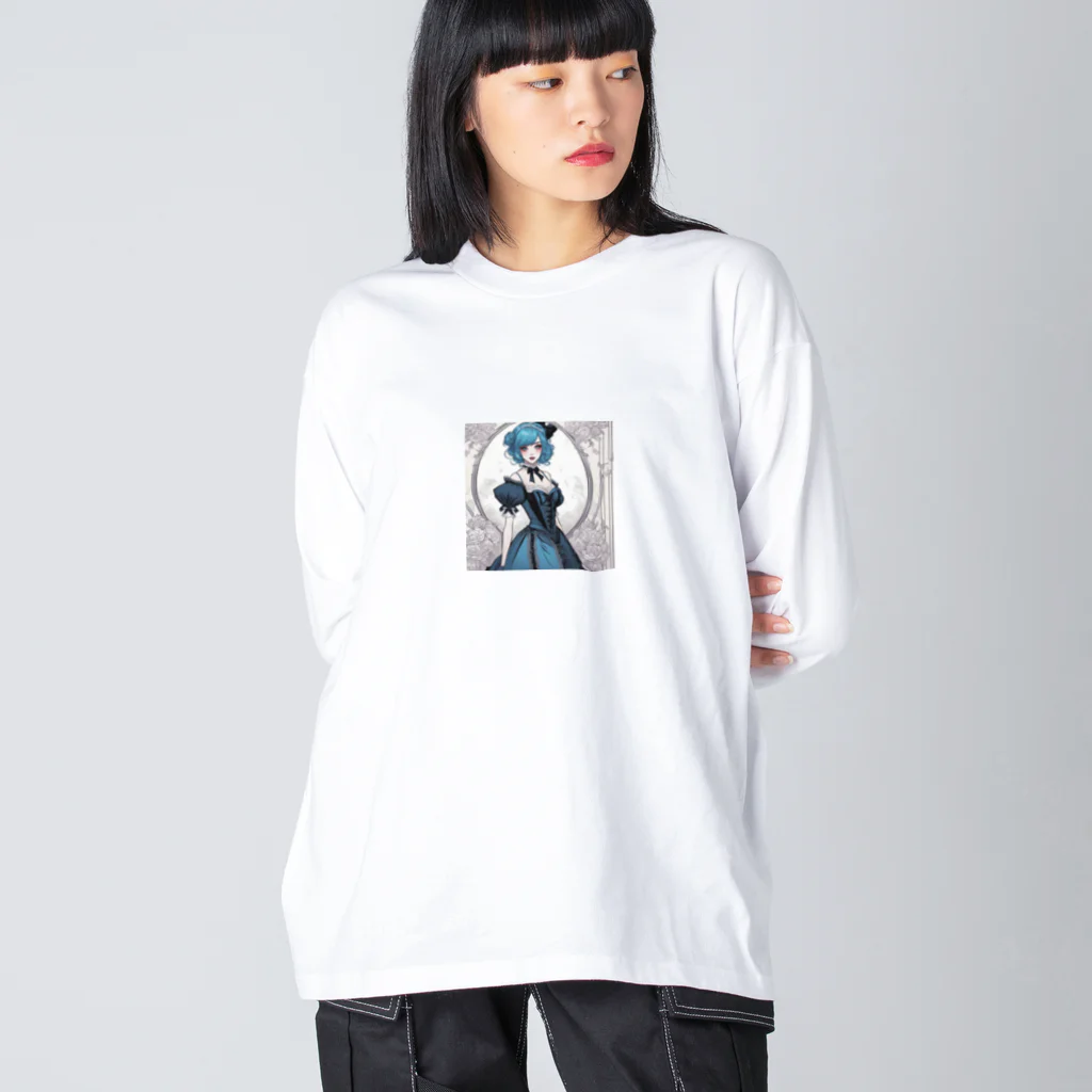 Kyon_IllustItemShopの青髪ゴシックロリータ Big Long Sleeve T-Shirt
