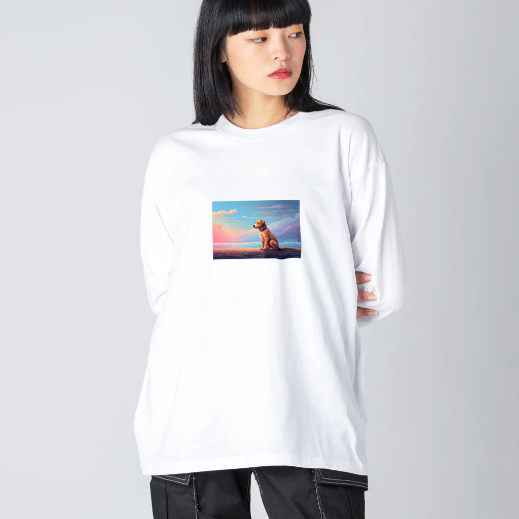 syuko5のワンちゃん ビッグシルエットロングスリーブTシャツ