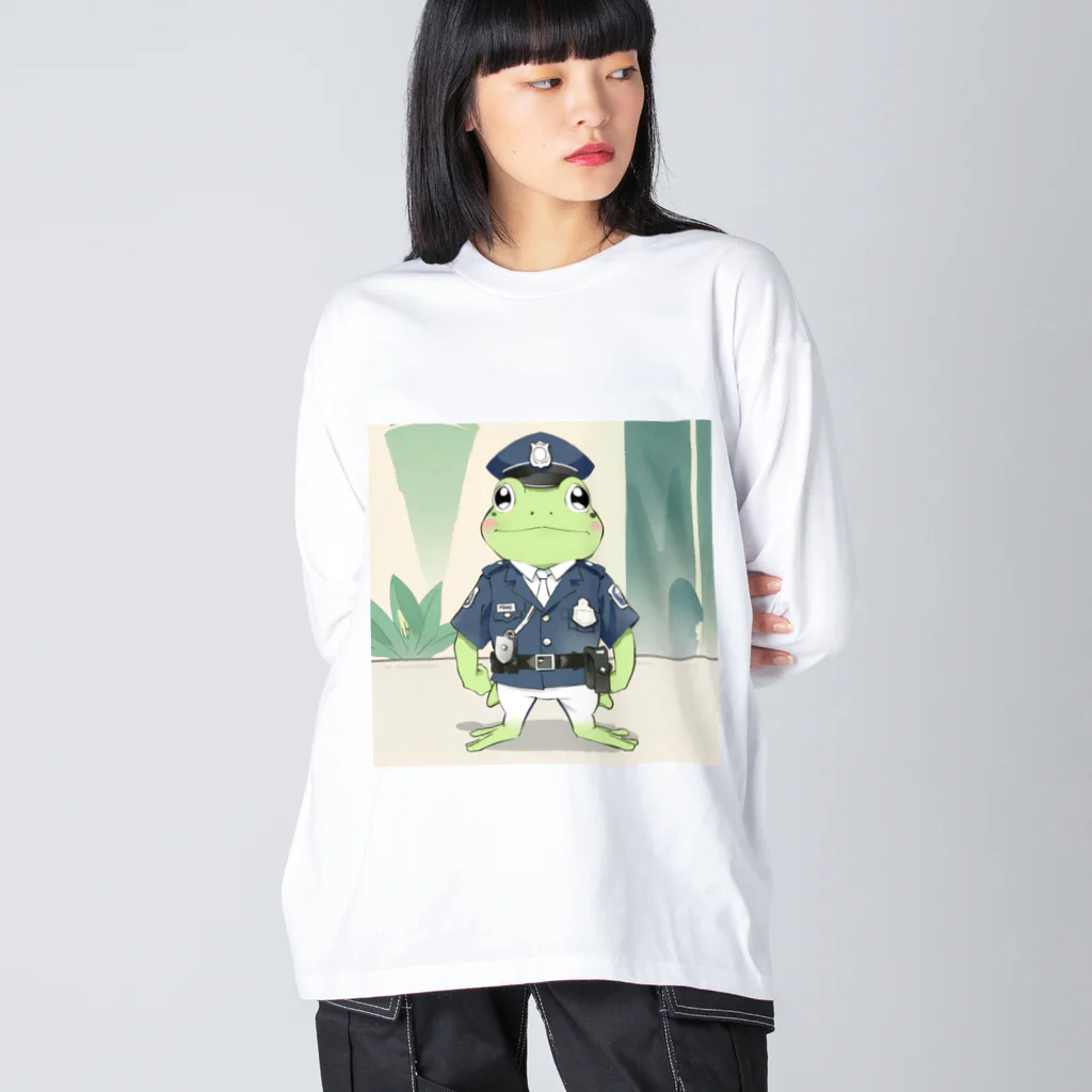 カエルグッズの警官カエル Big Long Sleeve T-Shirt