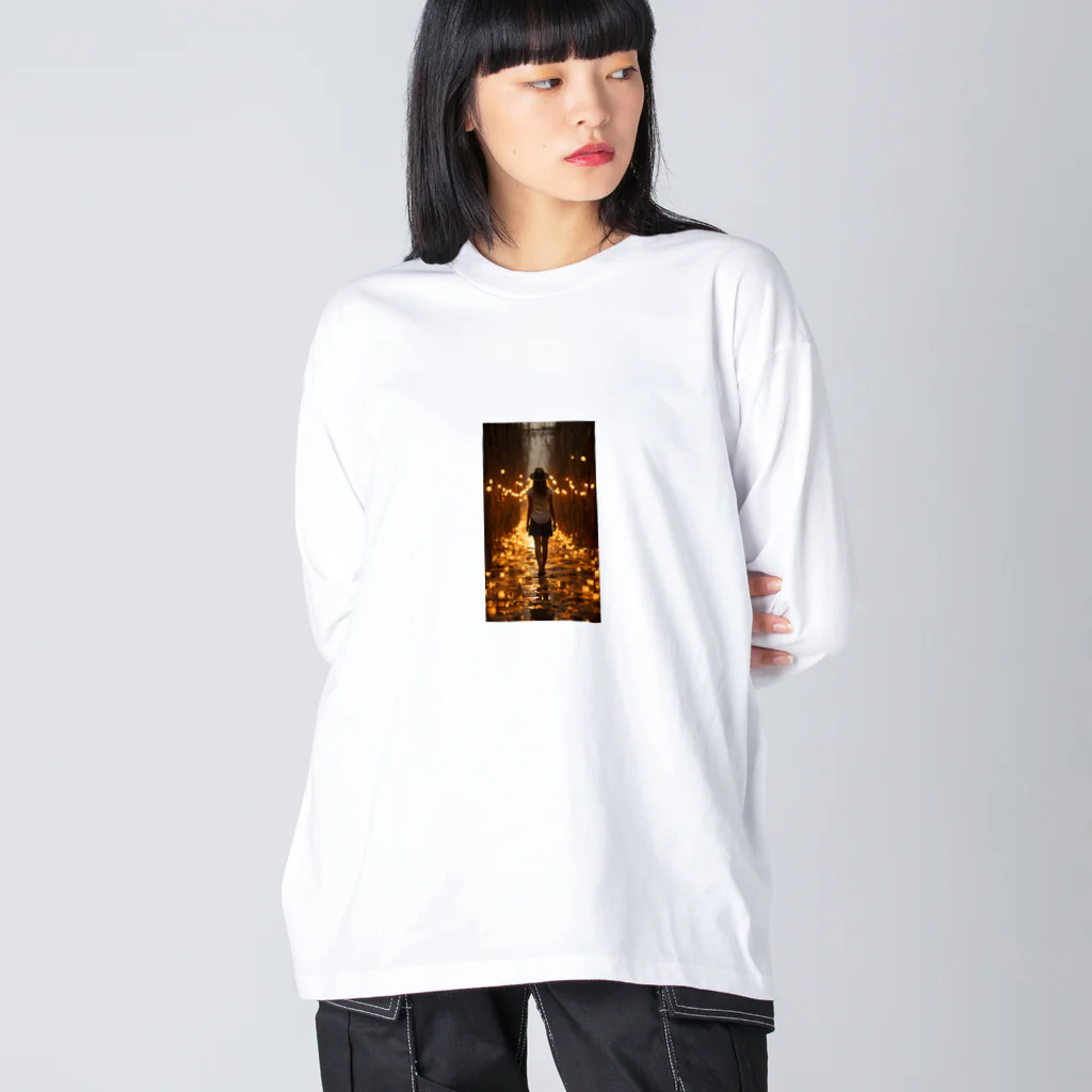 aoicanonのJourney Through the Lanterns ビッグシルエットロングスリーブTシャツ