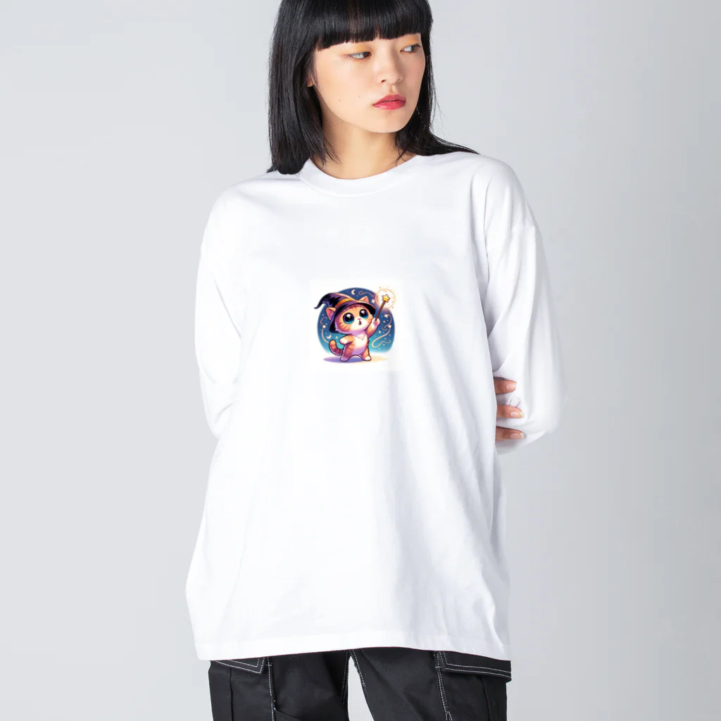 子猫カーニバルの子猫の魔法使い ビッグシルエットロングスリーブTシャツ