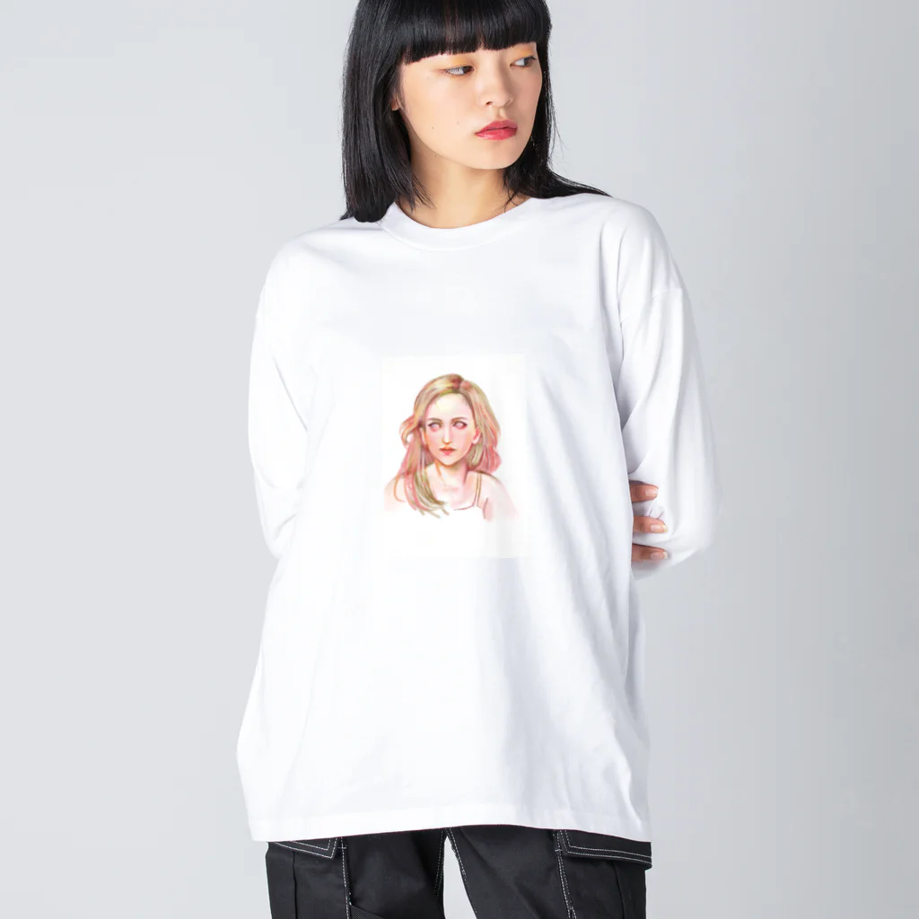 カラフル小郡クリエイトの外国人風 Big Long Sleeve T-Shirt