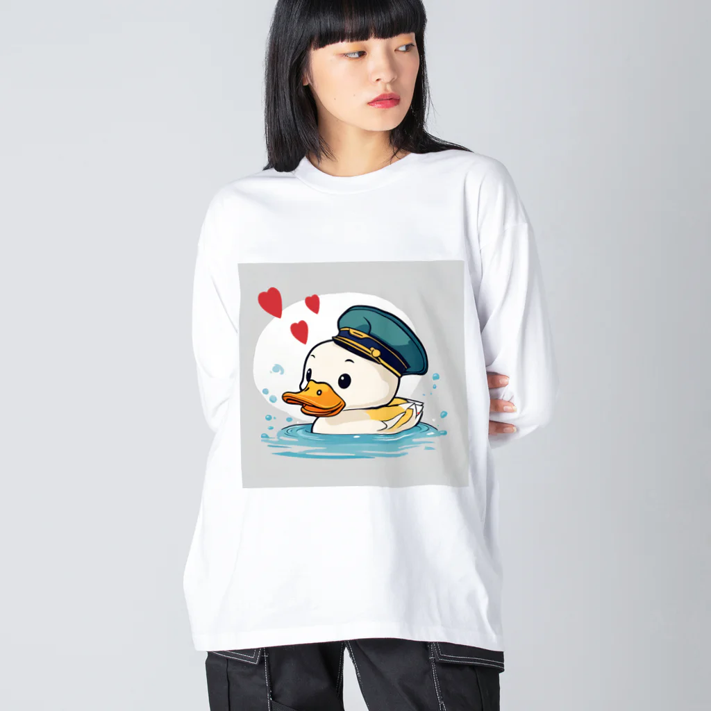 ザ☆めんまのお店のゆっくり進行☆あひる隊長！ ビッグシルエットロングスリーブTシャツ