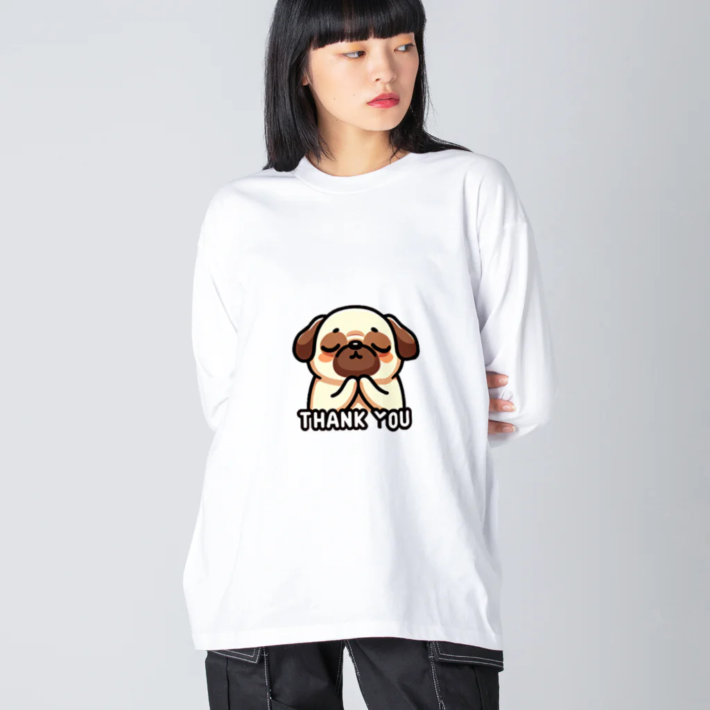 ぷるぱらの【ぱぐのすけ】シリーズ （Thanks バージョン） Big Long Sleeve T-Shirt