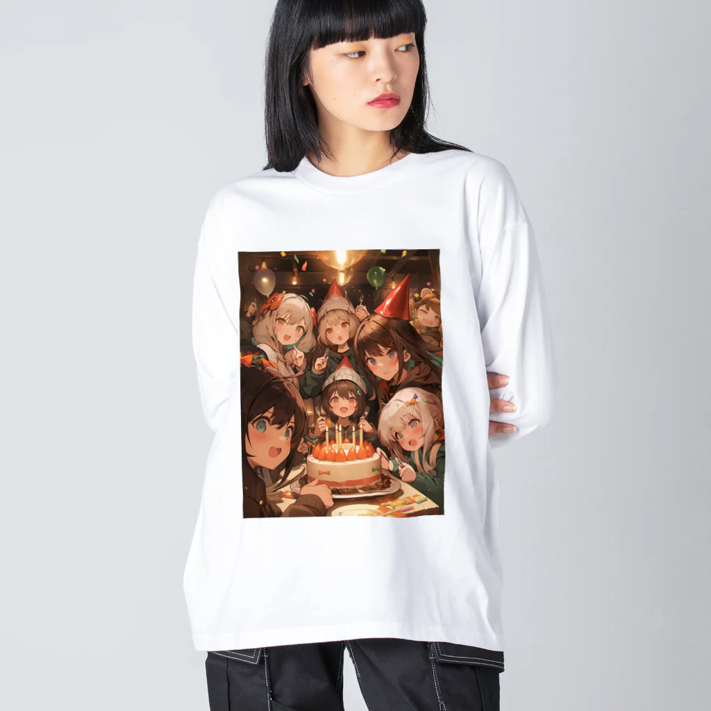 AQUAMETAVERSEの誕生日パーティーだ アメジスト 2846 Big Long Sleeve T-Shirt