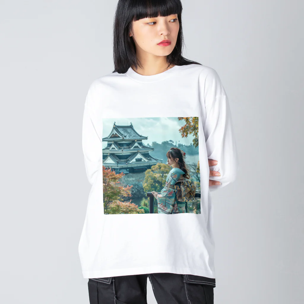 AQUAMETAVERSEの岐阜城から平和をもたらす姫 アメジスト 2846 ビッグシルエットロングスリーブTシャツ