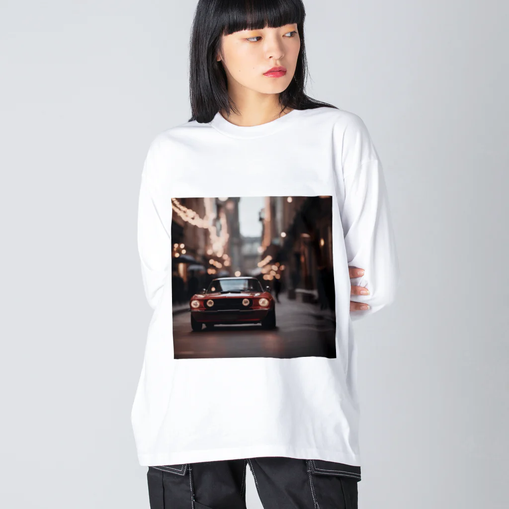 myu-vivi0505の車とネオン ビッグシルエットロングスリーブTシャツ