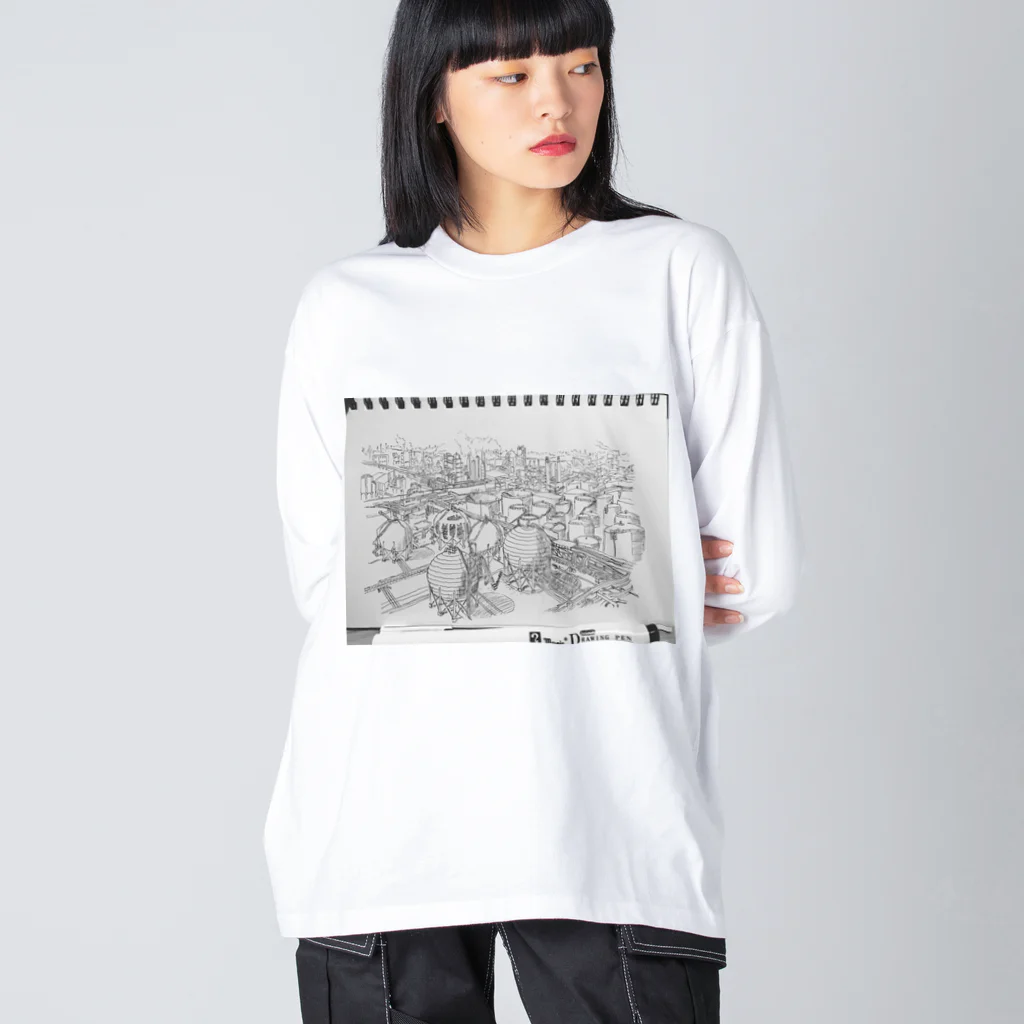 OASIS TOWNのコンビナートアート Big Long Sleeve T-Shirt