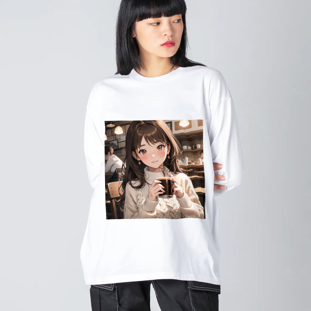 LuckyAngelのchillタイム彼女 ビッグシルエットロングスリーブTシャツ