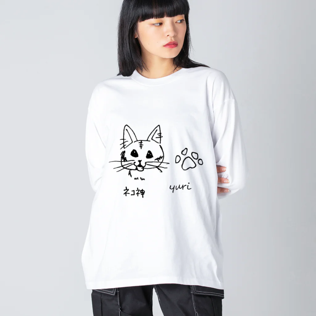 yuritomeのネコ神　(チャーちゃん)　ユリ作品２ Big Long Sleeve T-Shirt