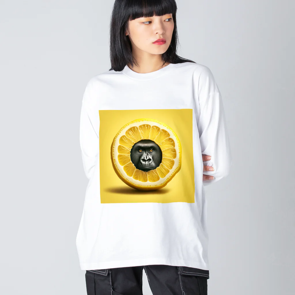 ゴリラショップのThe Mighty Gorilla Lemon  ビッグシルエットロングスリーブTシャツ