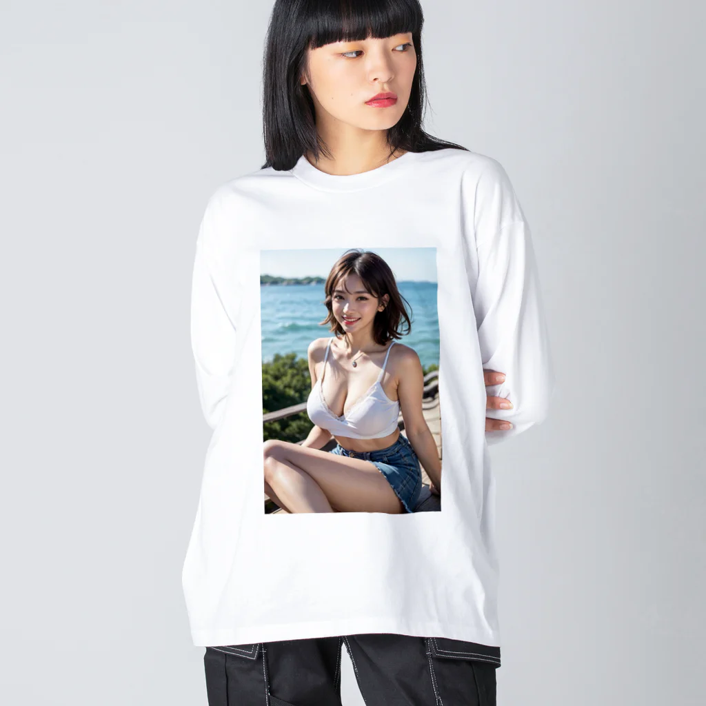 bijinngasyokuninの九十九里の塩風を感じて Big Long Sleeve T-Shirt