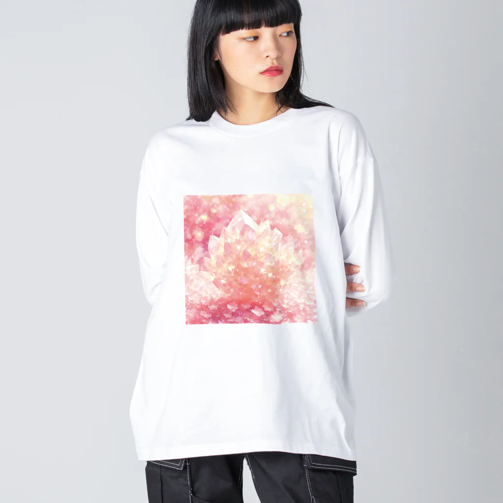 アリエルの空想鉱物店 "Arier's Imaginary Mineral Shop"の空想鉱物〈さくらⅠ〉 ビッグシルエットロングスリーブTシャツ