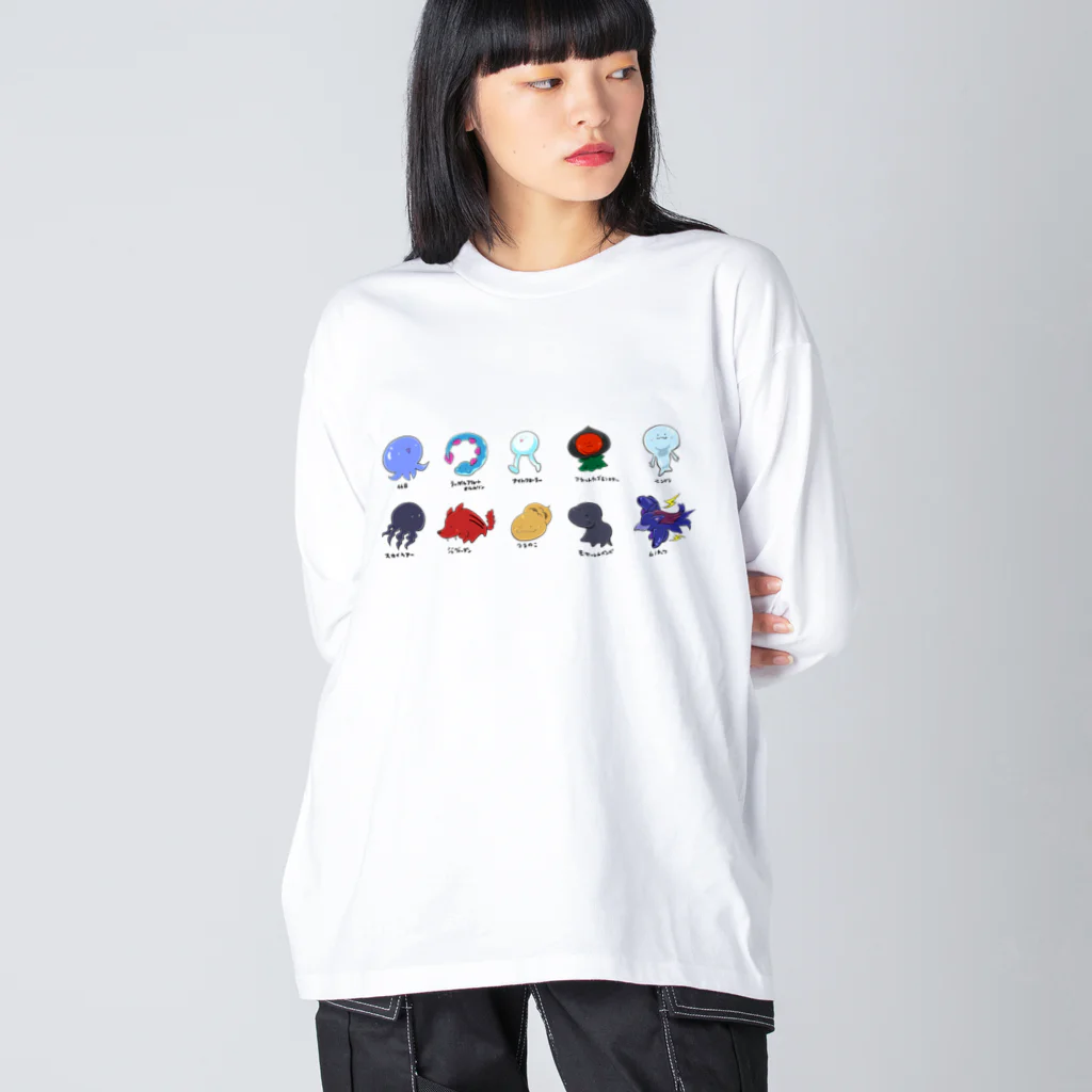 もふもふ堂の未確認生物 ビッグシルエットロングスリーブTシャツ