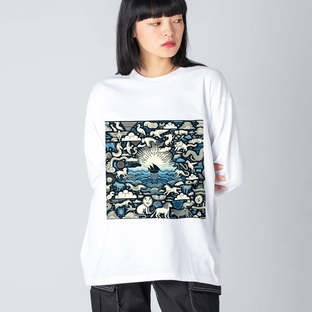 nyonsunの宝箱の自然界からのメッセージ2 Big Long Sleeve T-Shirt