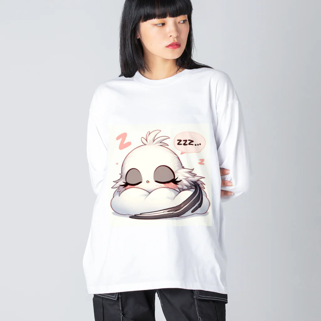 mimikkyu322のLong-tailed Tit 7 ビッグシルエットロングスリーブTシャツ