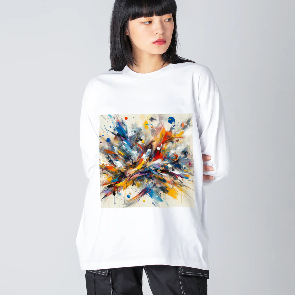 artistickerのアクション！ Big Long Sleeve T-Shirt