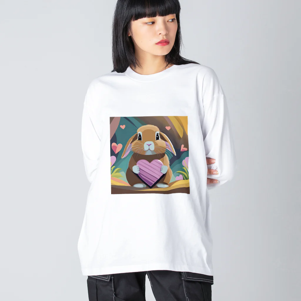 うさぎやのハートを持ったうさぎ Big Long Sleeve T-Shirt