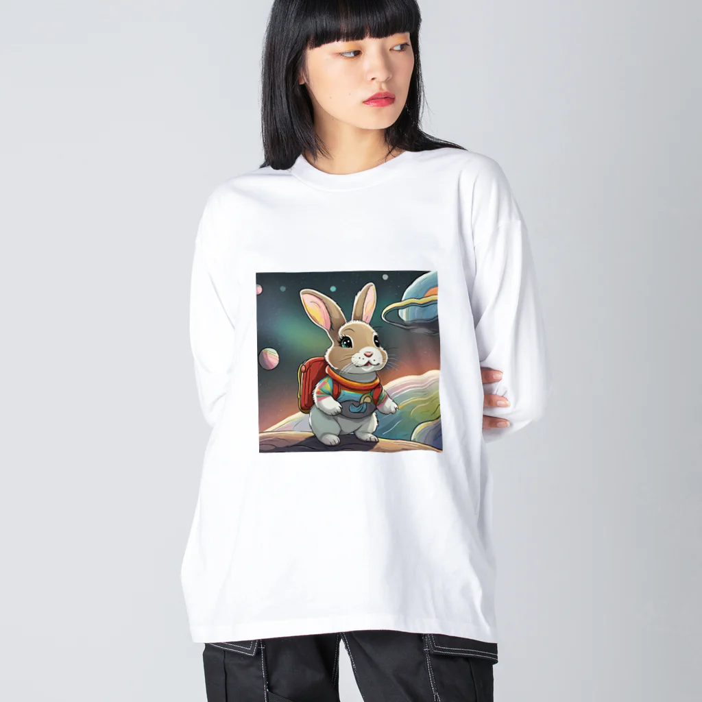 うさぎやの宇宙を旅するうさぎ2 Big Long Sleeve T-Shirt