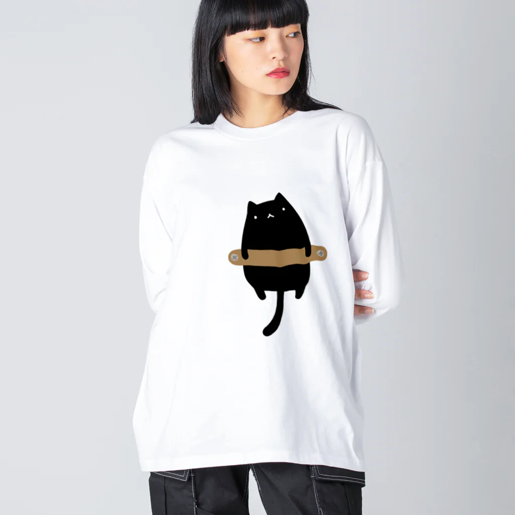 うさやの磔の刑に処される猫 ビッグシルエットロングスリーブTシャツ