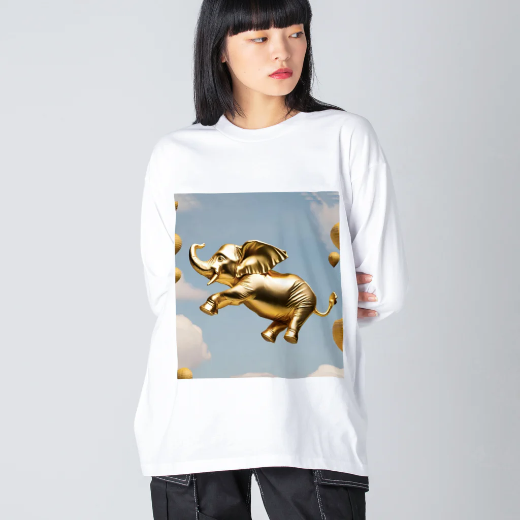 Youji0の空飛ぶ黄金の象 Big Long Sleeve T-Shirt