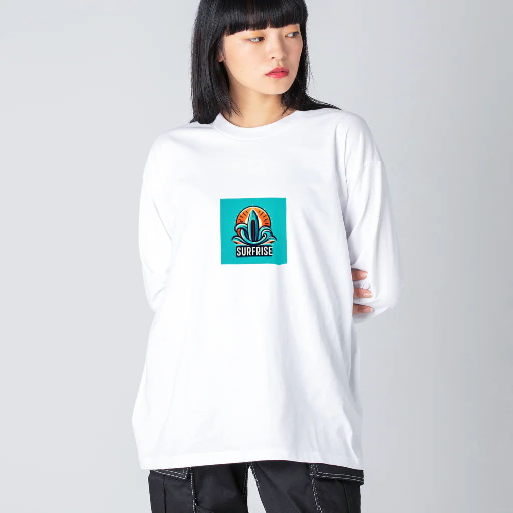 kinoko99999のサーフ系ロゴ ビッグシルエットロングスリーブTシャツ