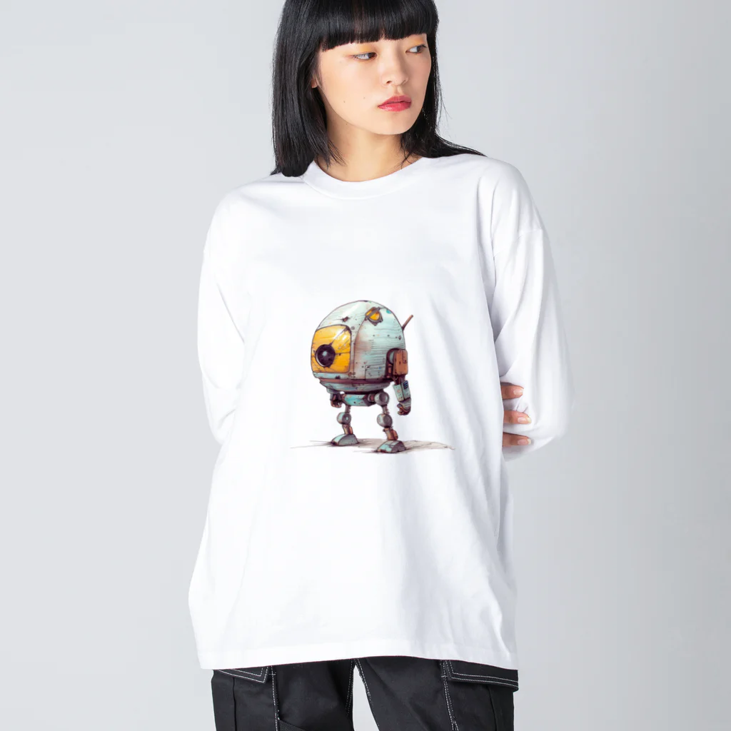 Sachi0625のレトロ戦闘ロボットＲ ビッグシルエットロングスリーブTシャツ