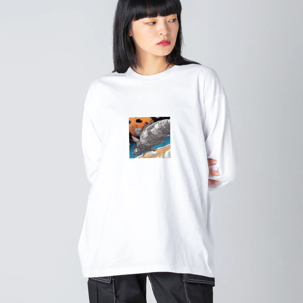 reeei56の宇宙船 ビッグシルエットロングスリーブTシャツ