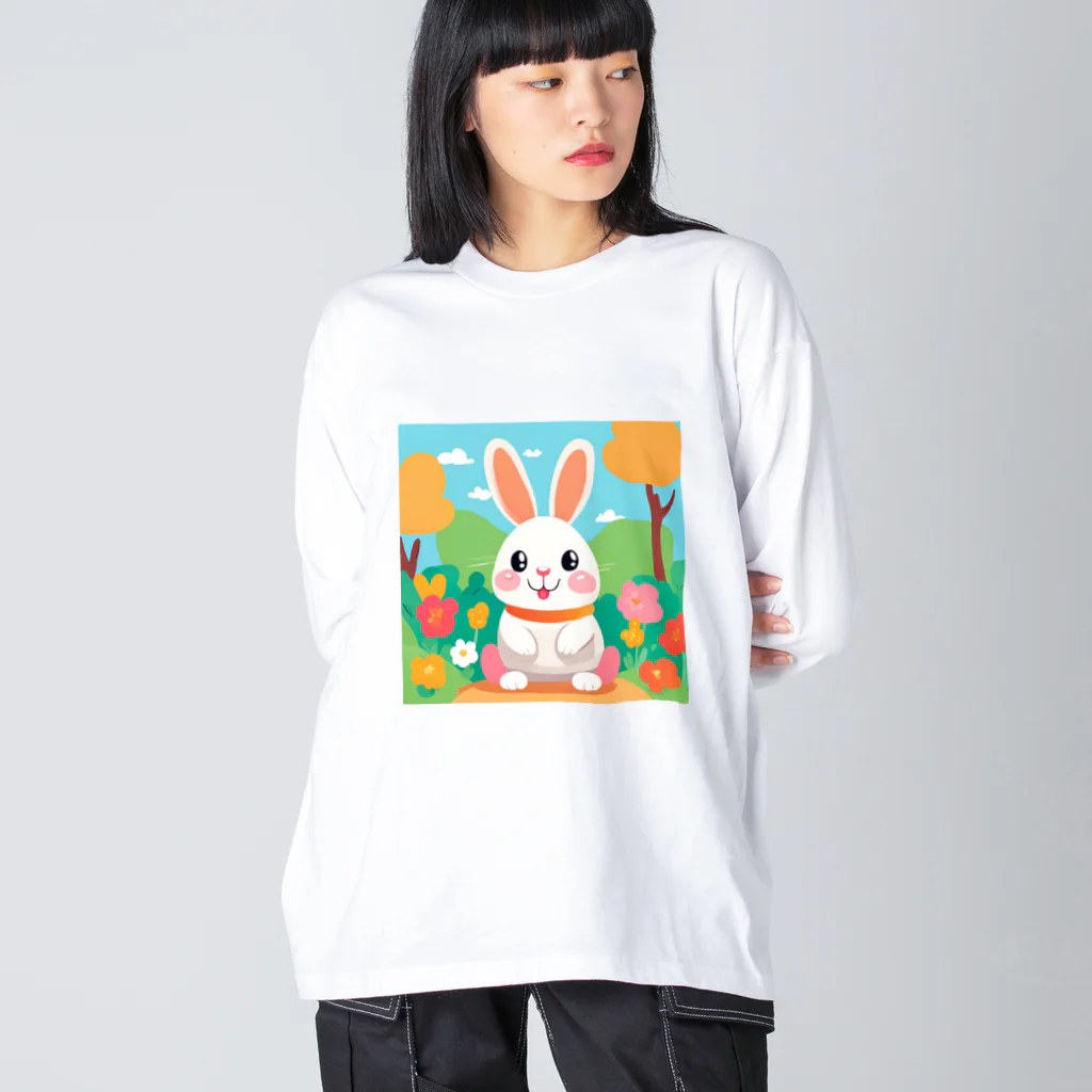 毎日の生活に、ほっこり笑顔と幸せを✨のハナ ビッグシルエットロングスリーブTシャツ