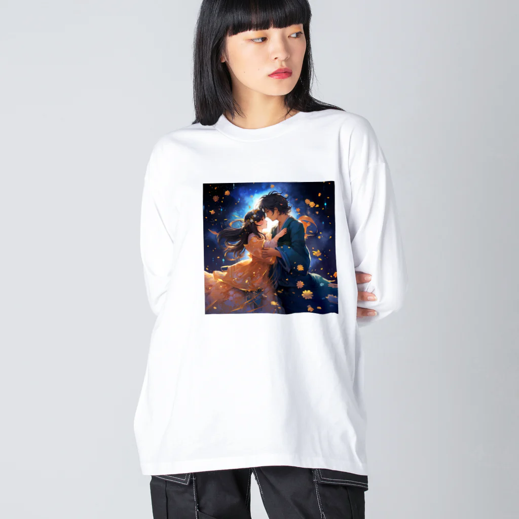 AQUAMETAVERSEの七夕の夜彦星と織り姫　なでしこ1478 Big Long Sleeve T-Shirt