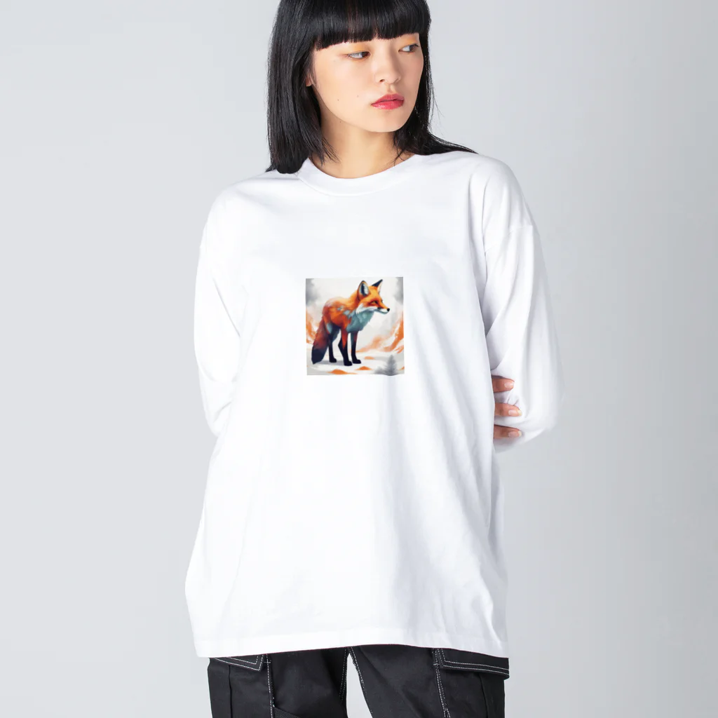 ブルーレイの守護者の狐 Big Long Sleeve T-Shirt