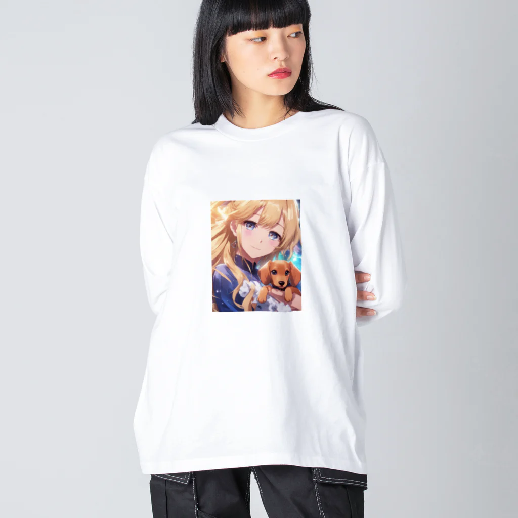 ニュートラルノードの女の子とちょっこたん ビッグシルエットロングスリーブTシャツ