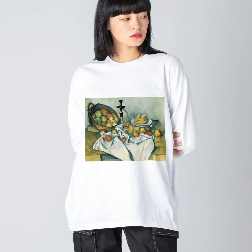 シーシャ美術館の『リンゴの籠とシーシャのある静物』 Big Long Sleeve T-Shirt