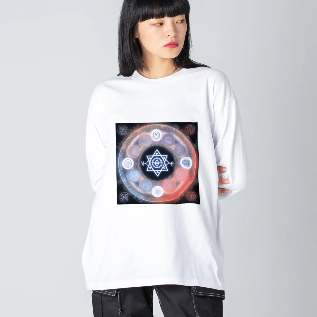 幻想の館の不思議模様・円 Big Long Sleeve T-Shirt