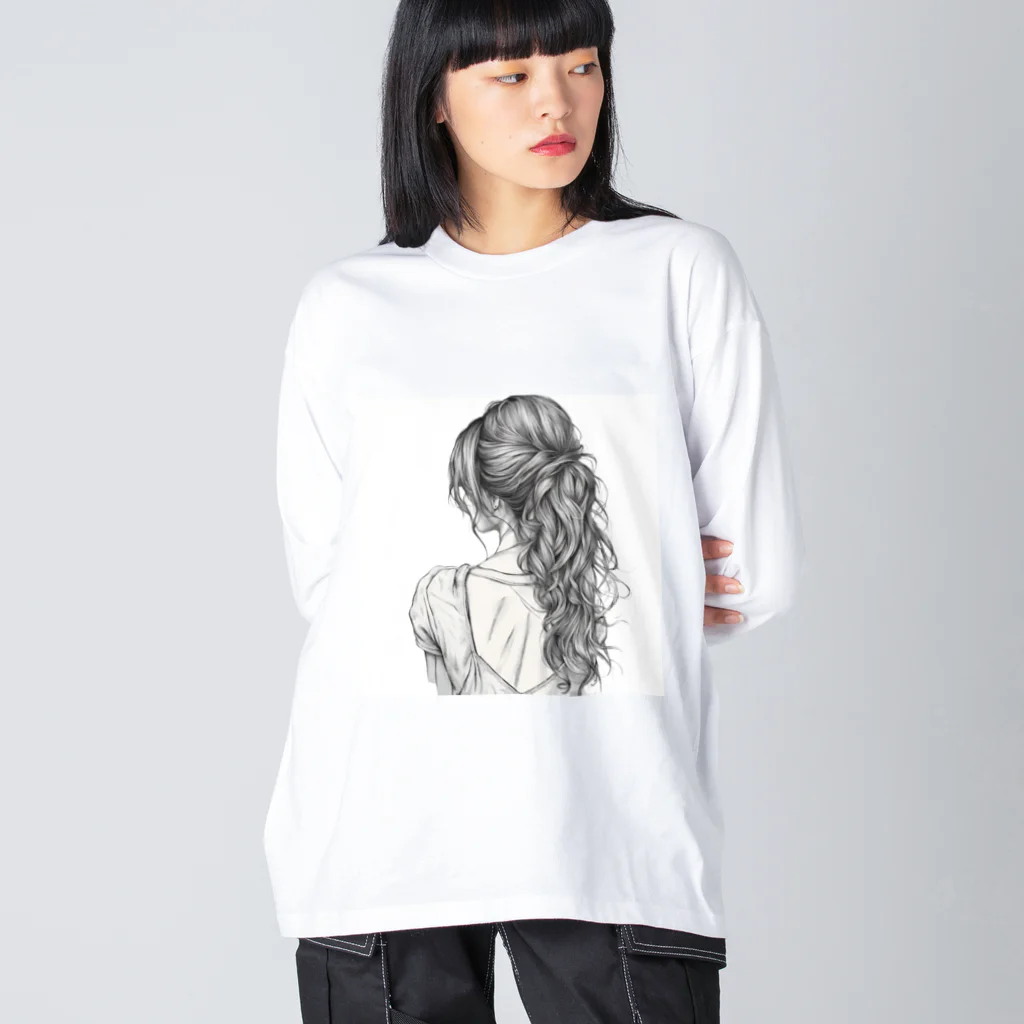 ニャン丸の愛するあなたの後ろ姿 Big Long Sleeve T-Shirt