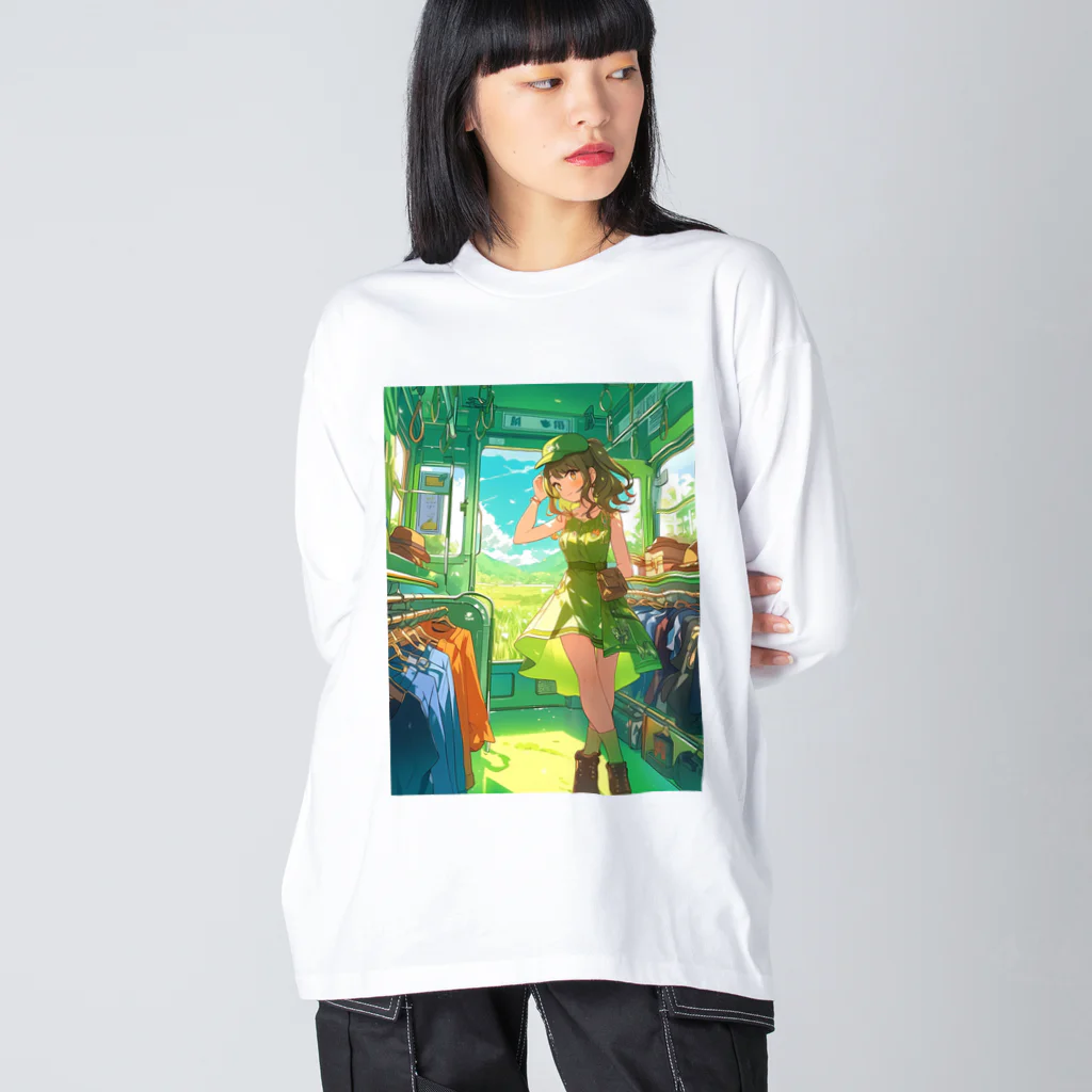 シロクマペンギンのトレインアパレルショップ Big Long Sleeve T-Shirt