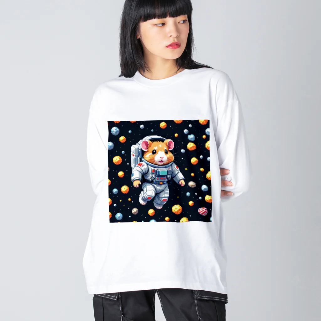 yakinori2525の宇宙ハムスター　ハミー ビッグシルエットロングスリーブTシャツ