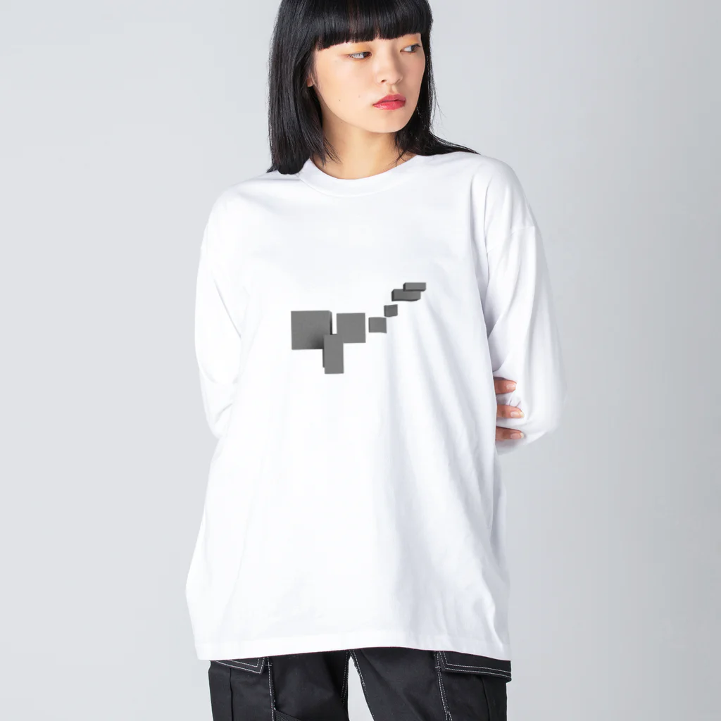 USHIRO_no_URAの#Whale ビッグシルエットロングスリーブTシャツ