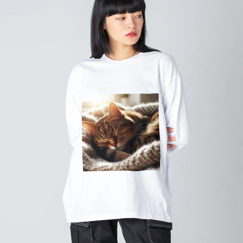 kangekiのお昼寝にゃんこ Big Long Sleeve T-Shirt